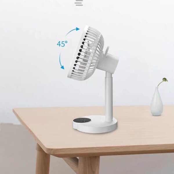 DP 7626 (Rechargeable Table Fan) 4000Mah, With Led Night Light Usb Fan, 400 mm, 4 stars, White - Image 4