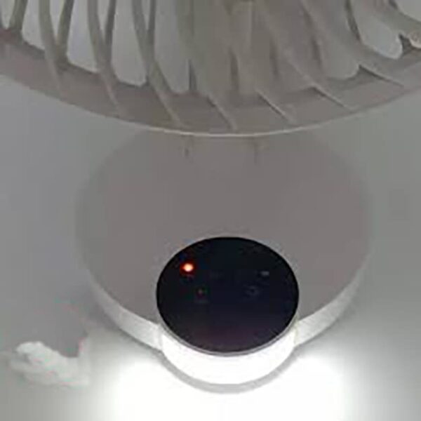 DP 7626 (Rechargeable Table Fan) 4000Mah, With Led Night Light Usb Fan, 400 mm, 4 stars, White - Image 5