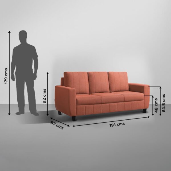 4 Seater Sofa Woody Brown - Image 2