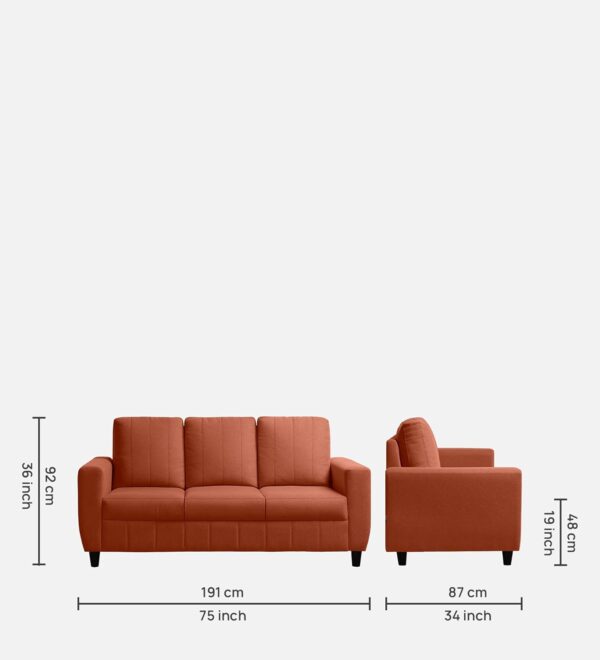 4 Seater Sofa Woody Brown - Image 5